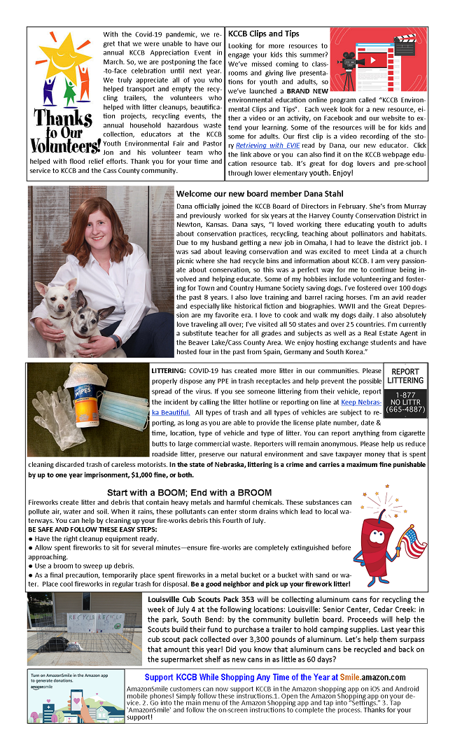 KCCB Spring Newsletter pg. 2