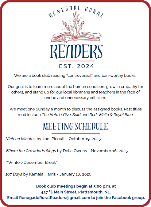 2025 09 24 RENEGADE READERS update