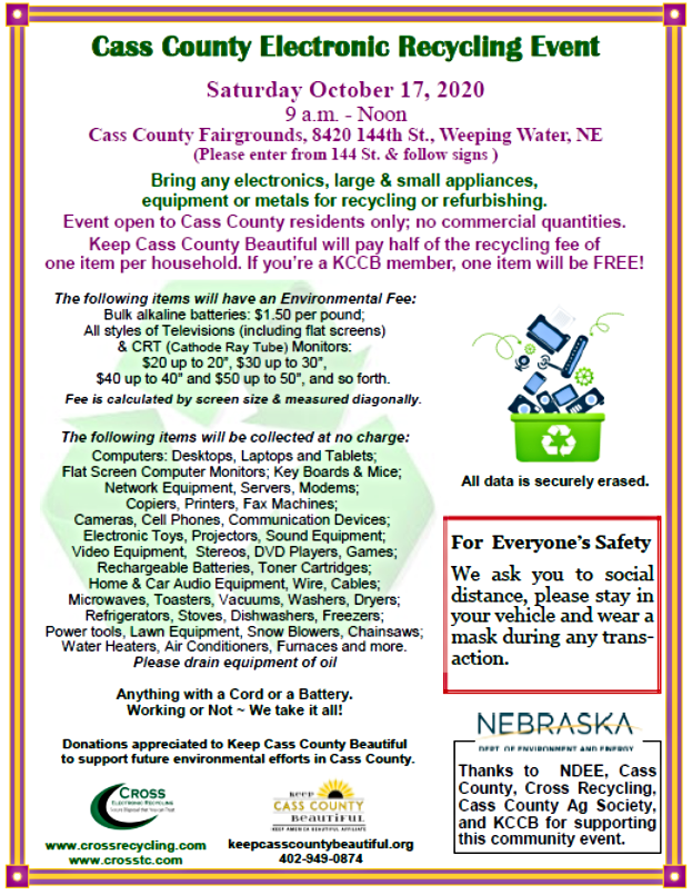 2020 10 07 KCCB ELECTRONIC RECYCLING EVENT 1
