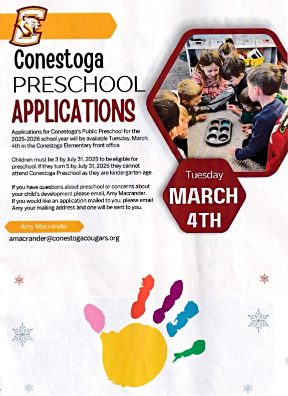 2025 03 19 Conestoga preschool app