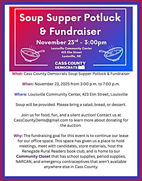 2025 11 19 CC DEMS Soup Supper Potluck 1