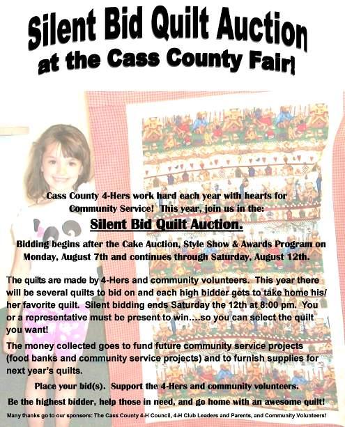 2017 07 26 4 H Silent Quilt Auction
