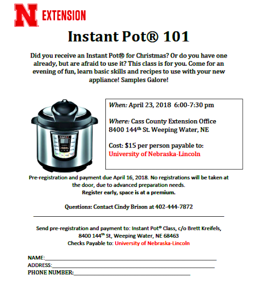 2018 03 14 WW UNL Instant pot class