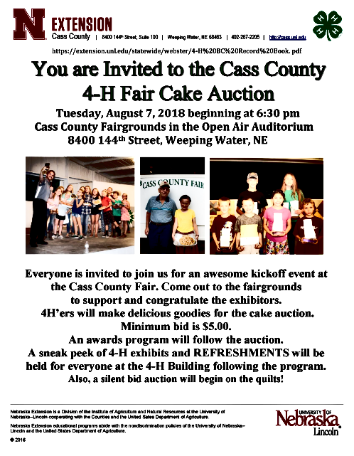 2018 07 18 4 H Cake Auction