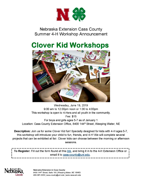 2019 06 12 Clover Kid Workshops