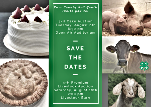 2019 07 31 4 H Cake Livestock Auction Save the Date