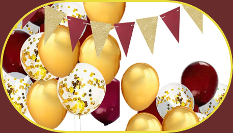 2023 05 10 burgundy gold balloons