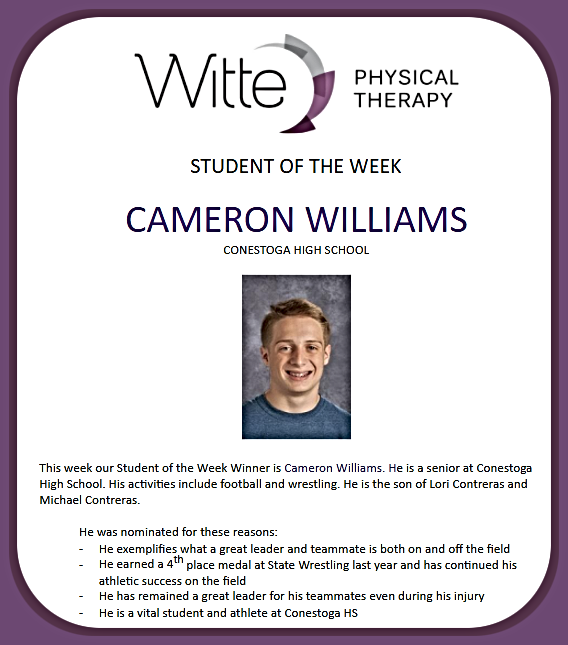 2020 10 21 MRY SOTW WITTE Cam Williams