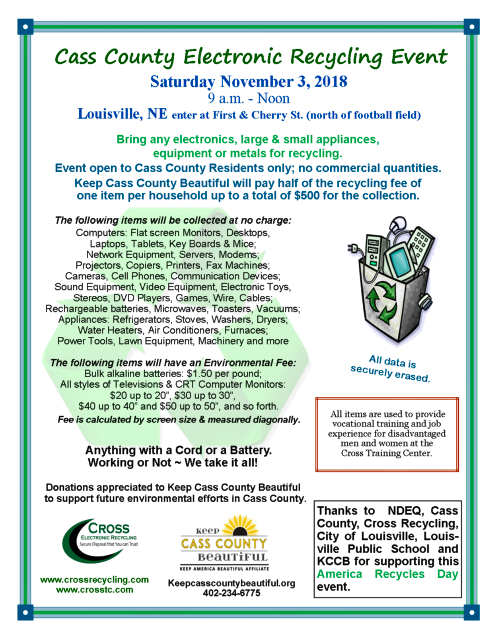 2018 11 03 KCCB Louisville electronic recycle Event