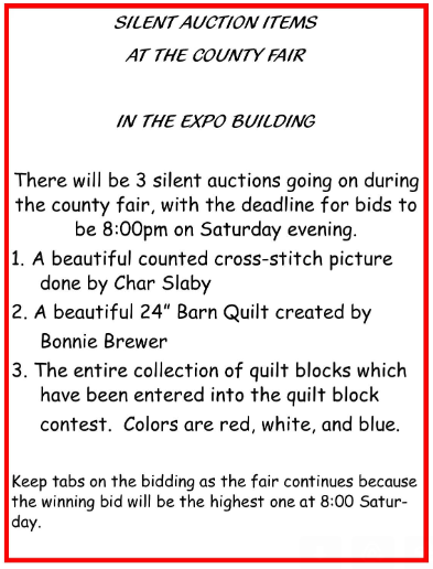 2023 08 09 CASS FAIR SILENT AUCTIONS