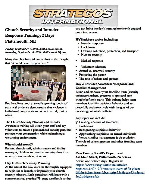 2018 07 25 Church Security
