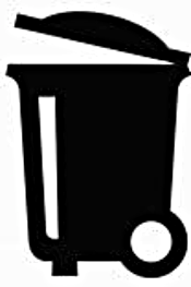 BLACK TRASH BIN
