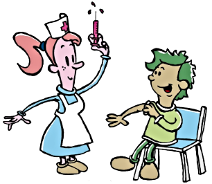 Nurse vaccinate boy