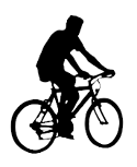 bicyclist black silhouette