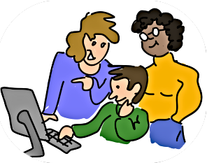 people at computer