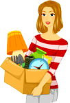lady donating items