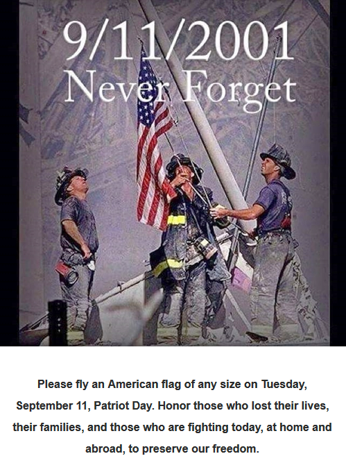 2018 09 05 911 NEVER FORGET