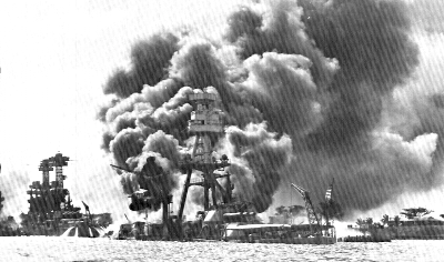 USS ARIZONA AFTER ATTACK