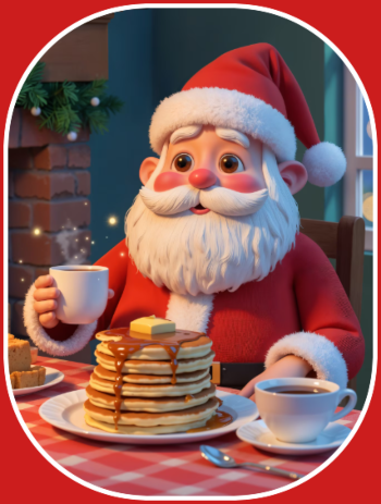 2025 12 03 Santa eating breakfast