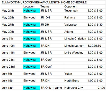 2023 05 17 LEGION BASEBALL SCHEDULE