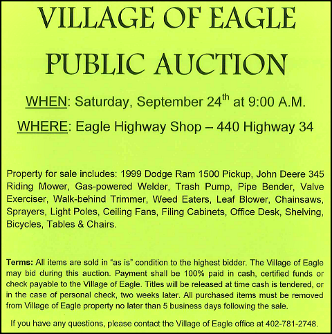 2016 09 21 EGL village auction