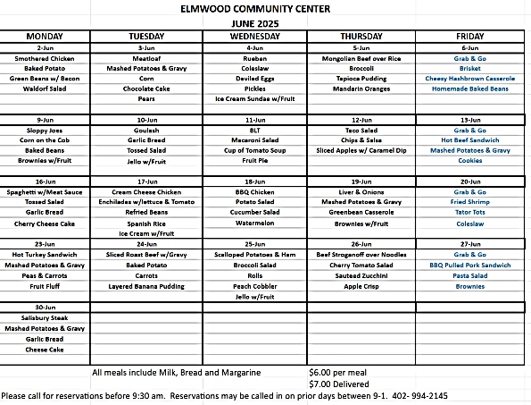 2025 06 18 Elmwood Menu