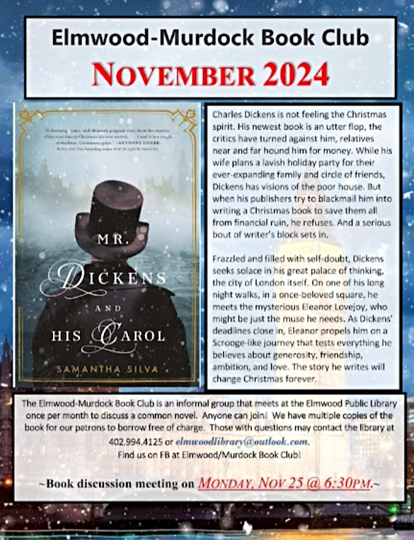 2024 11 05 ELM Lib book club Mr Dickens