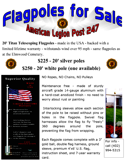 2016 08 31 ELM Flagpoles