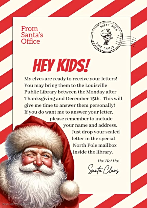 2025 12 03 LSV Library Christmas letter from Santa