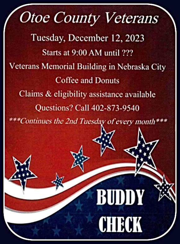 2023 11 29 NC OTOE CO VETS memorial bldg BUDDY CHECK 1