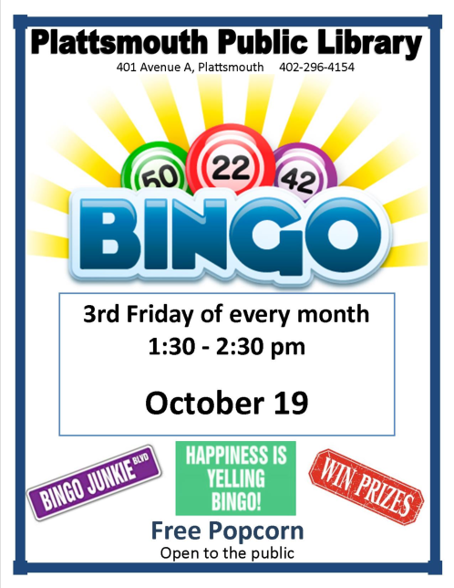 2018 10 10 PLT Lib Bingo Oct