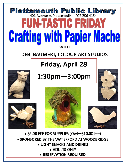 2017 04 05 PLT Library Papier Mache Bird Houses