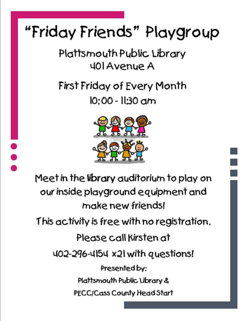 2018 08 08 PLT LIB Friday Friends Playgroup