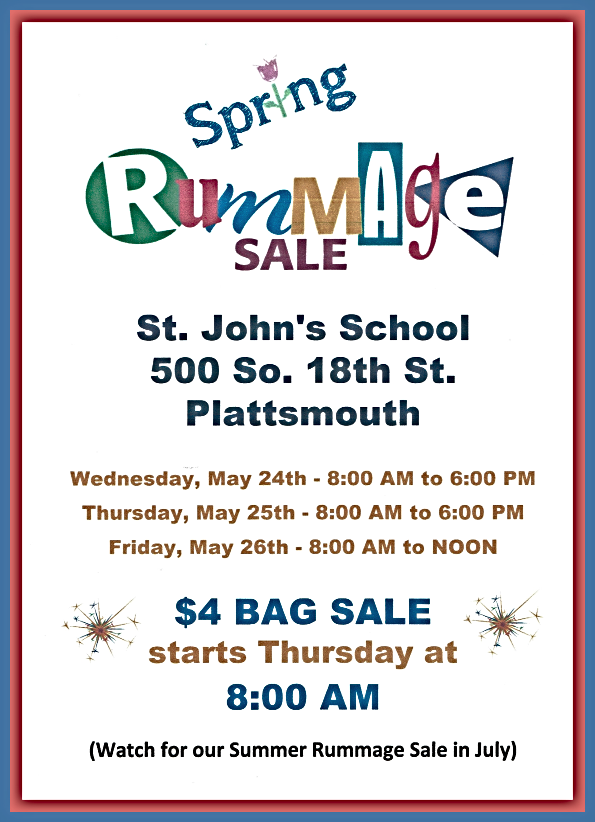 2023 04 19 PLT ST JOHN Rummage Sale Flyer 1