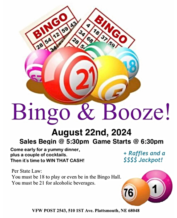 2024 08 21 PLT VFW Bingo
