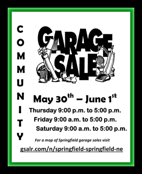 2019 05 22 SPR Garage Sale Flyer 2019