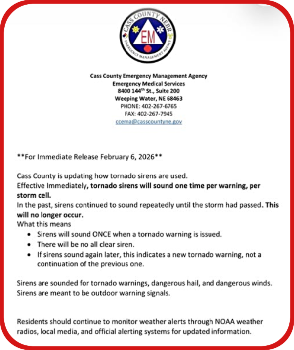 2026 03 18 Cass Emergency Management sirens