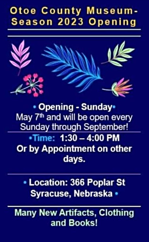 2023 05 17 SYR Otoe Co Museum 1
