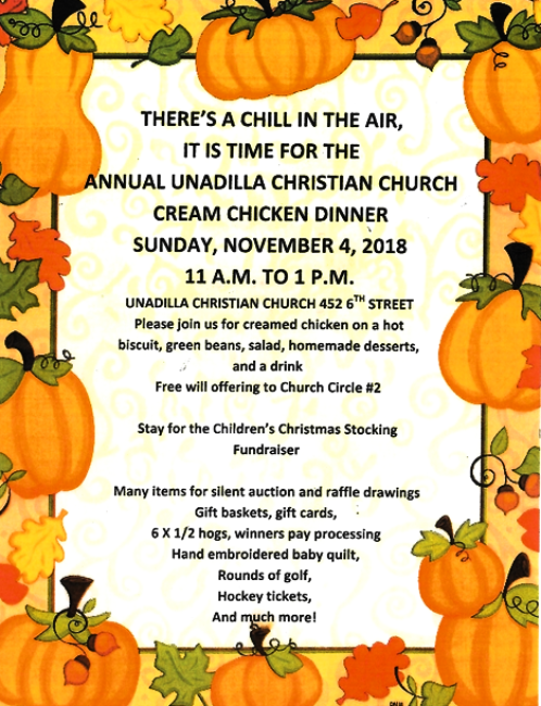 2018 10 31 UNA Christian Ch dinner