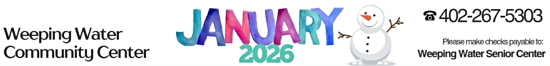 2026 01 07 WW Senior Center Jan Schedule 1