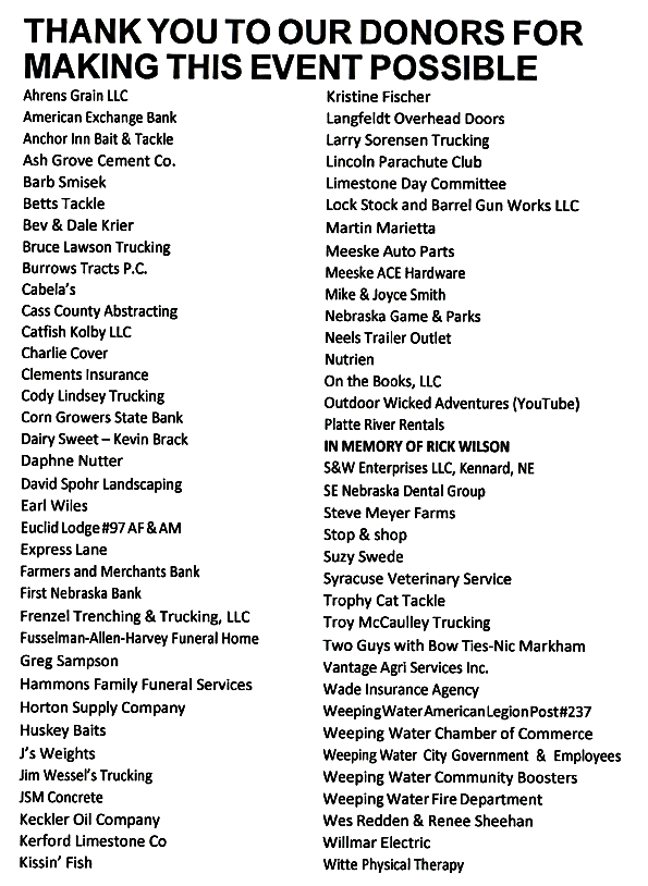 2023 06 14 WW limestone days thanks SPONSORS