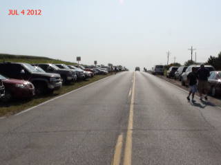 2012-07-04 Pancake_feed_cars_looking_east