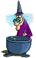 animated halloween witch brew pot