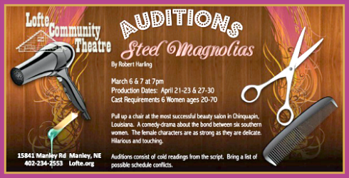 2017 02 22 LOFTE steel magnolias auditions