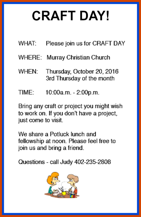 2016 10 12 MCC Craft day