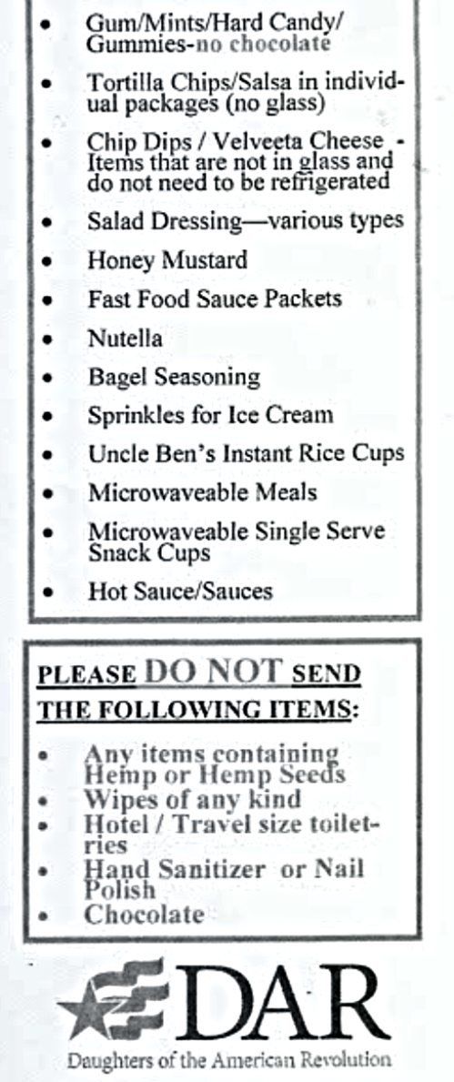 2020 09 09 MCC Nimitz food items 2